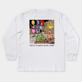 "That's it, I'm going to become a monk". Kids Long Sleeve T-Shirt